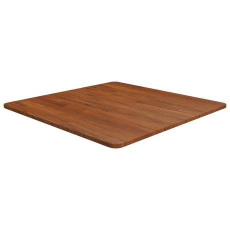 Square Table Top 40X40X4Cm Treated Solid Wood Oak