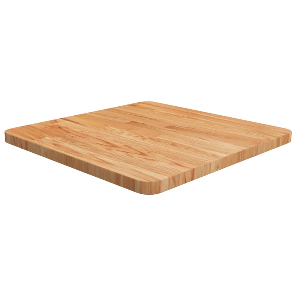 Square Table Top 40X40X4Cm Treated Solid Wood Oak