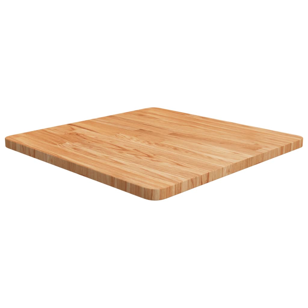 Square Table Top 40X40X4Cm Treated Solid Wood Oak