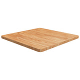 Square Table Top 40X40X4Cm Treated Solid Wood Oak