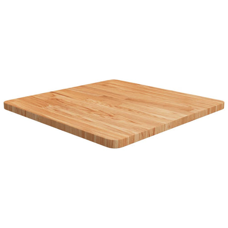 Square Table Top 40X40X4Cm Treated Solid Wood Oak