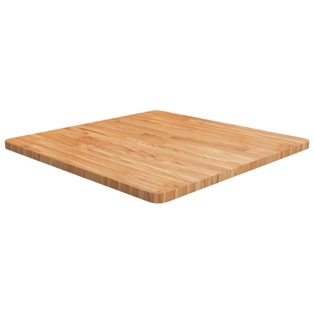 Square Table Top 40X40X4Cm Treated Solid Wood Oak
