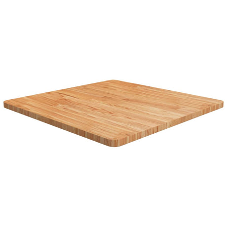 Square Table Top 40X40X4Cm Treated Solid Wood Oak