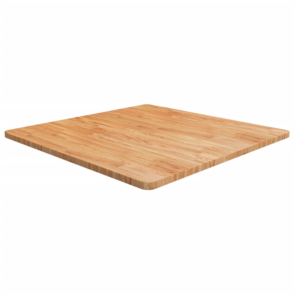 Square Table Top 40X40X4Cm Treated Solid Wood Oak