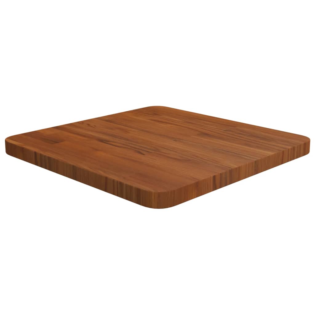 Square Table Top 40X40X4Cm Treated Solid Wood Oak