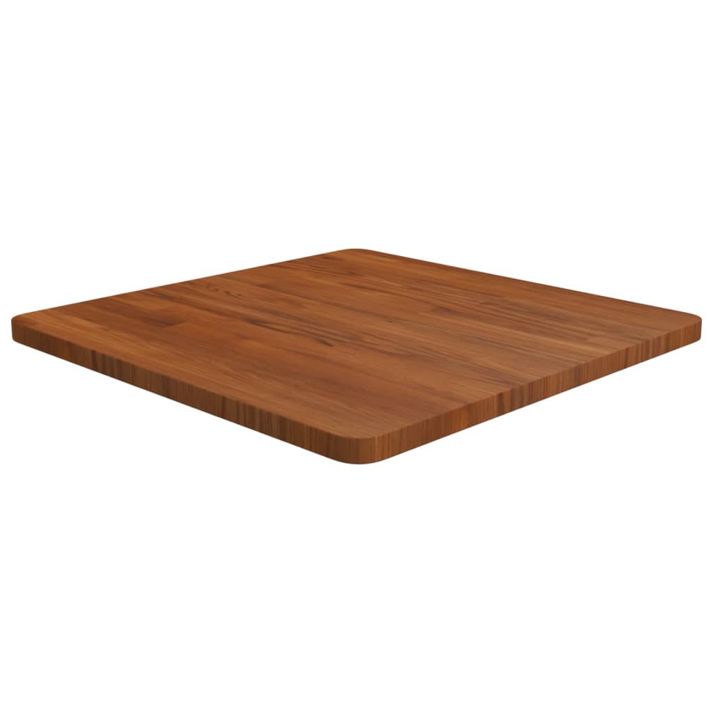Square Table Top 40X40X4Cm Treated Solid Wood Oak