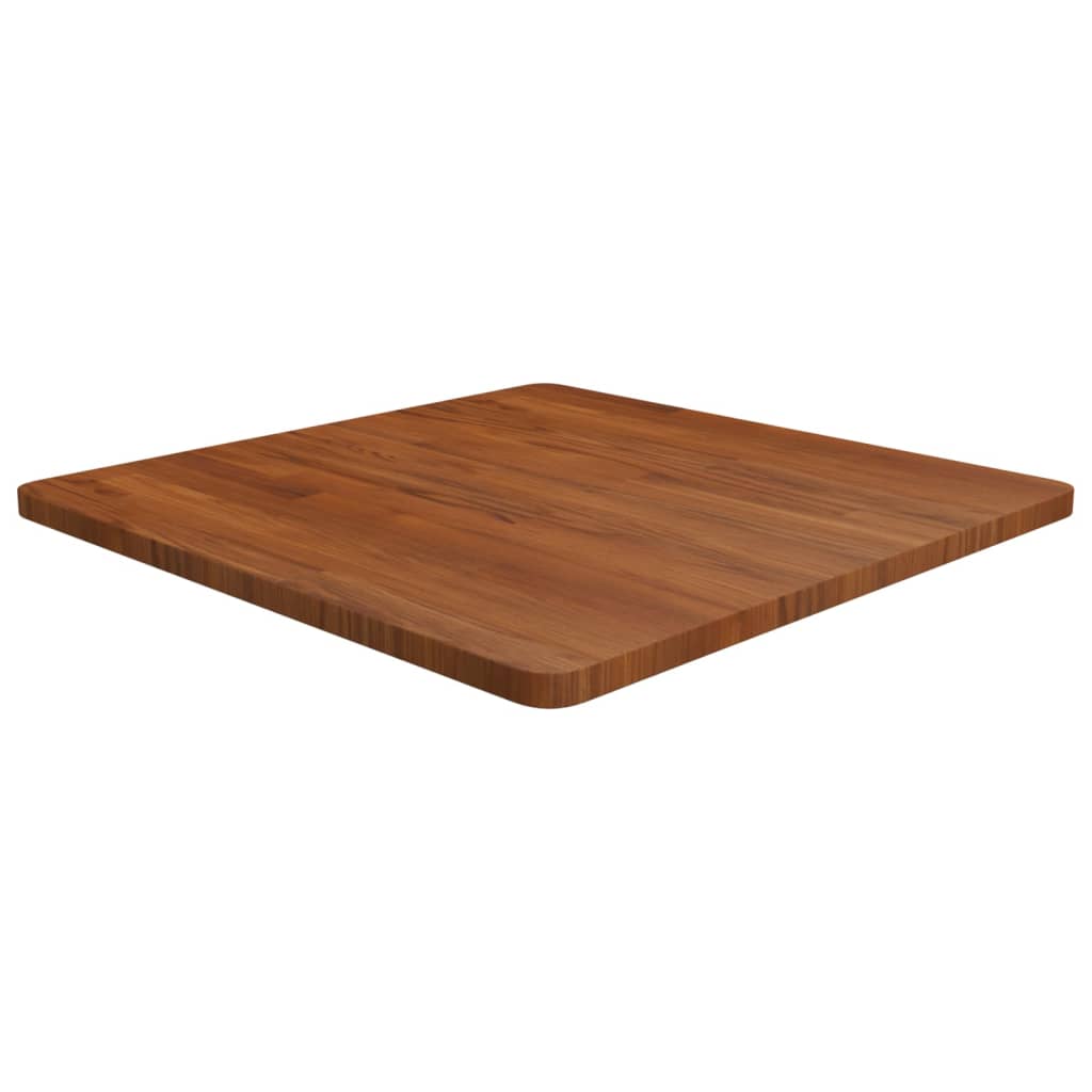 Square Table Top 40X40X4Cm Treated Solid Wood Oak