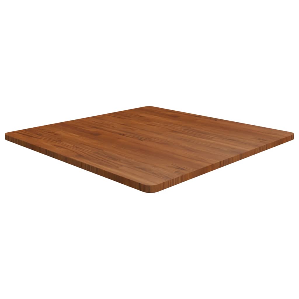 Square Table Top 40X40X4Cm Treated Solid Wood Oak