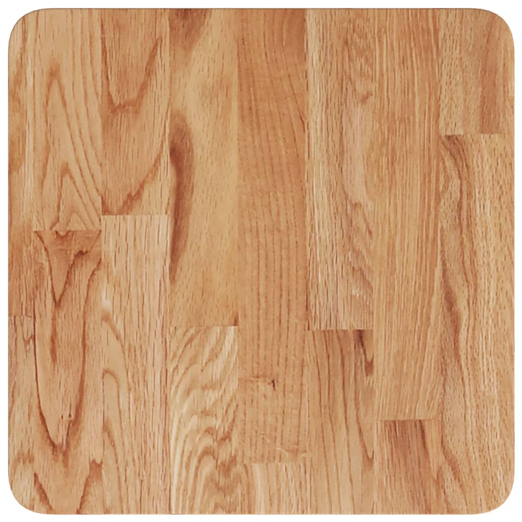 Square Table Top 40X40X4Cm Treated Solid Wood Oak