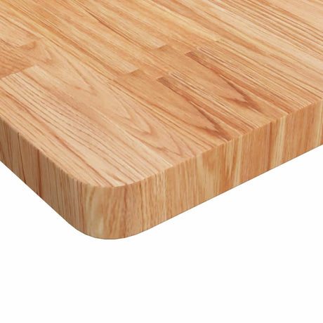 Square Table Top 40X40X4Cm Treated Solid Wood Oak