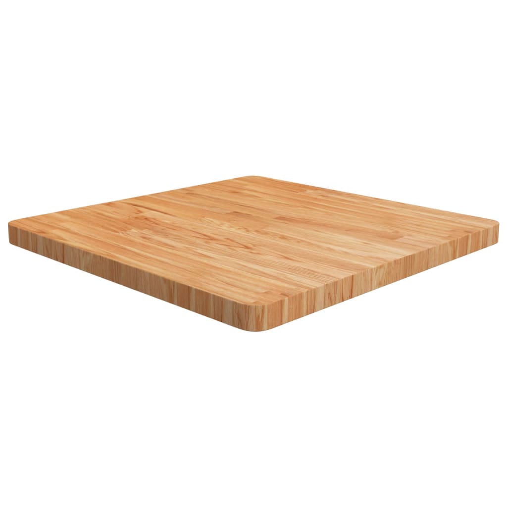 Square Table Top 40X40X4Cm Treated Solid Wood Oak