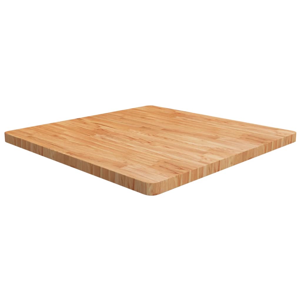 Square Table Top 40X40X4Cm Treated Solid Wood Oak
