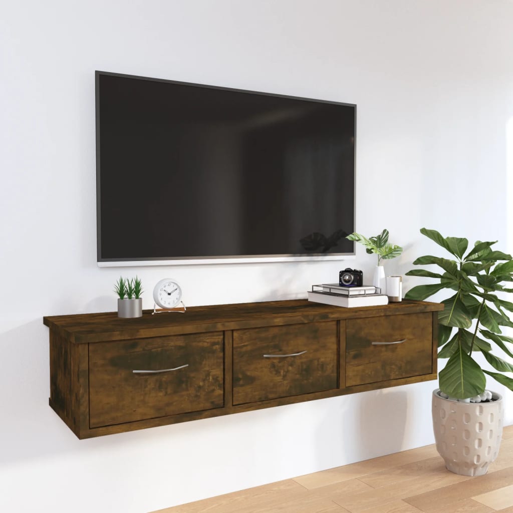 Wall-Mounted Drawer Shelf 88X26X18.5 Cm Engineered Wood
