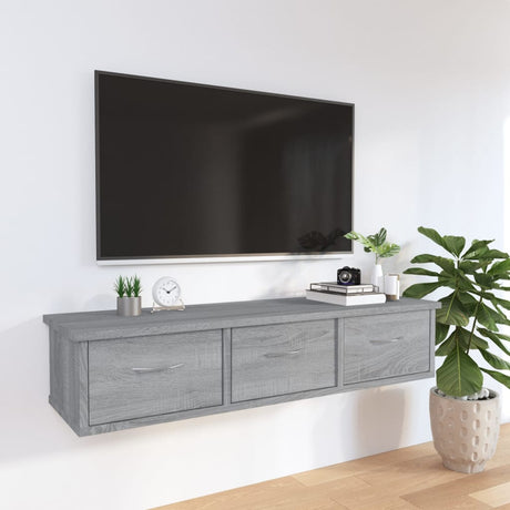 Wall-Mounted Drawer Shelf 88X26X18.5 Cm Engineered Wood
