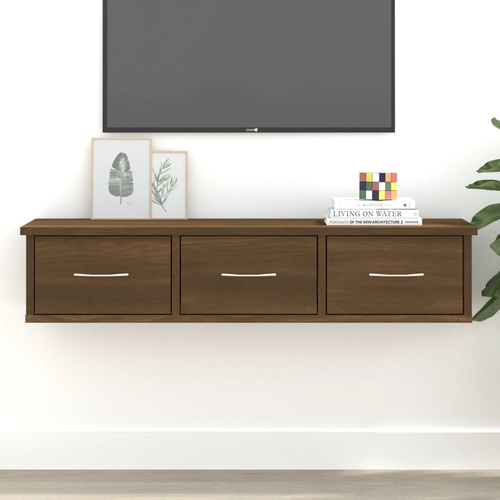 Wall-Mounted Drawer Shelf 88X26X18.5 Cm Engineered Wood