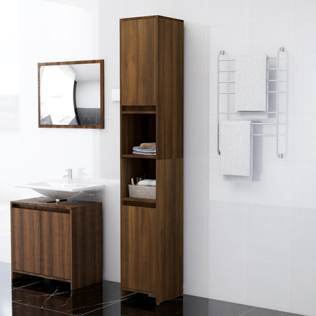 Bathroom Cabinet 30X30X183.5 Cm Engineered Wood