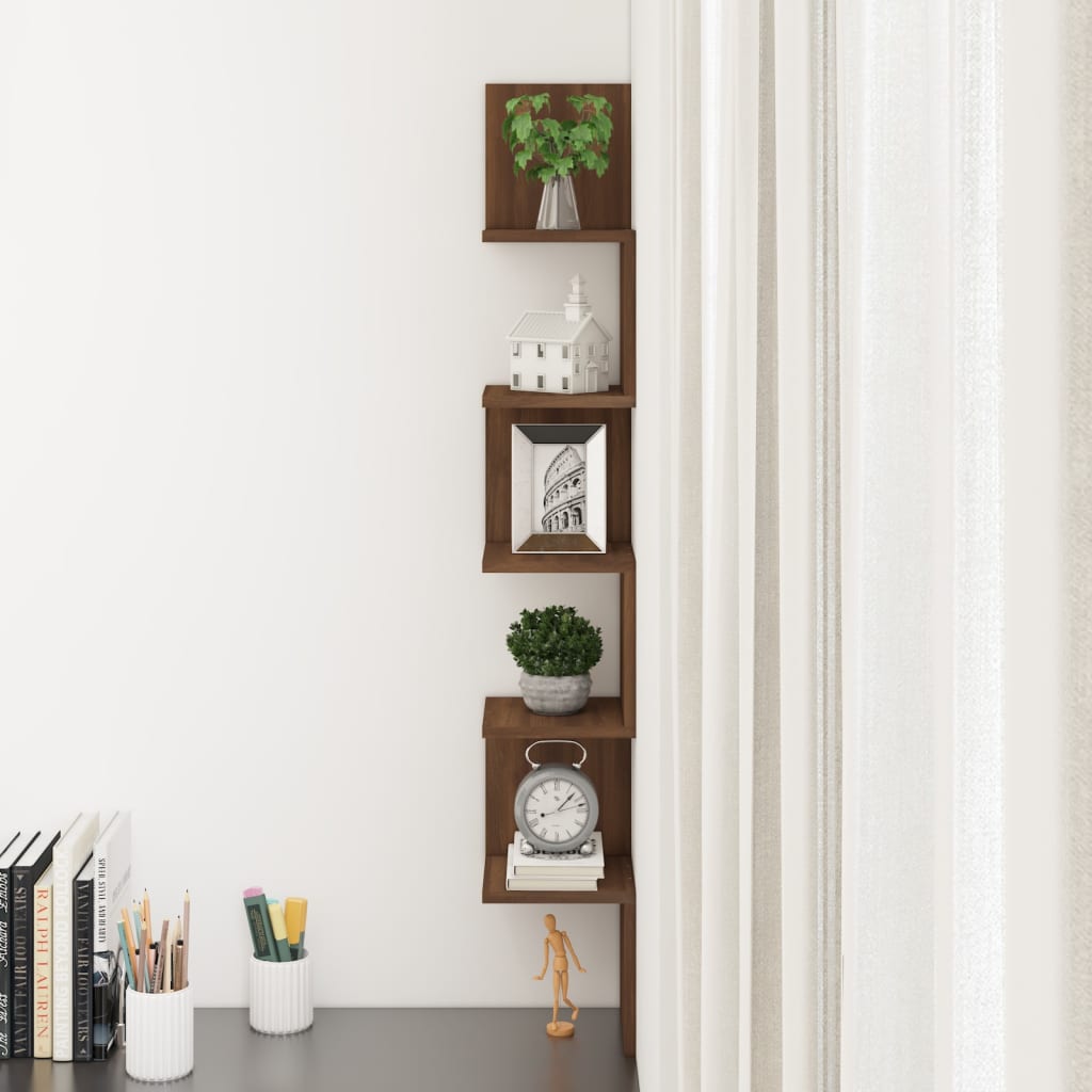 Wall Corner Shelf Engineered Wood