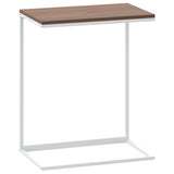 Side Table White Engineered Wood