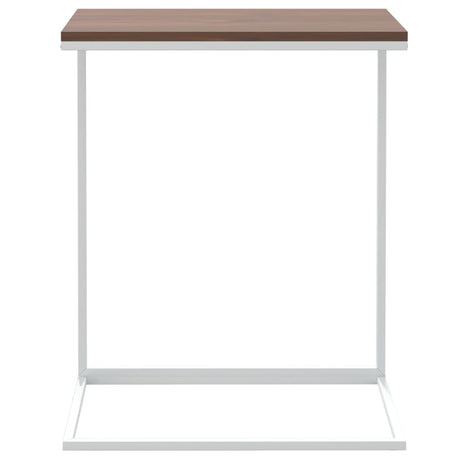 Side Table White Engineered Wood