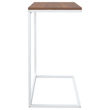 Side Table White Engineered Wood