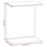 Side Table White Engineered Wood