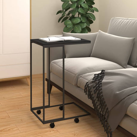 Side Table White Engineered Wood