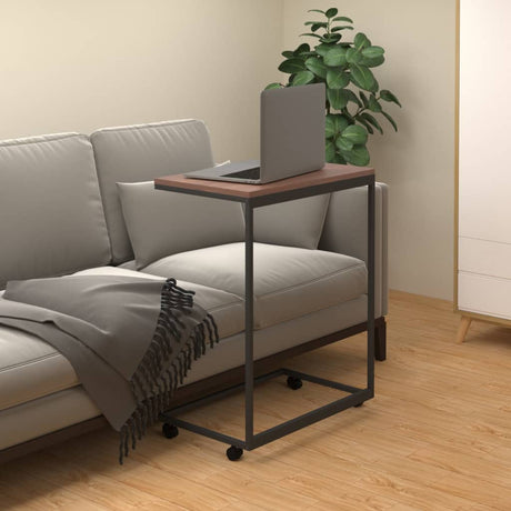 Side Table White Engineered Wood