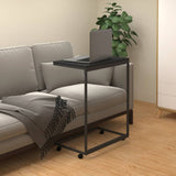 Side Table White Engineered Wood