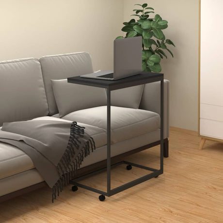 Side Table White Engineered Wood