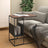 Side Table White 55X36X Engineered Wood