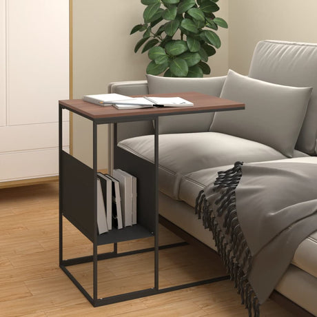 Side Table White 55X36X Engineered Wood