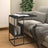 Side Table White 55X36X Engineered Wood