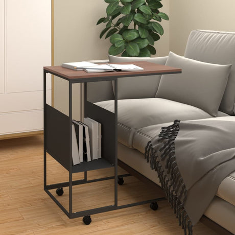 Side Table White 55X36X Engineered Wood