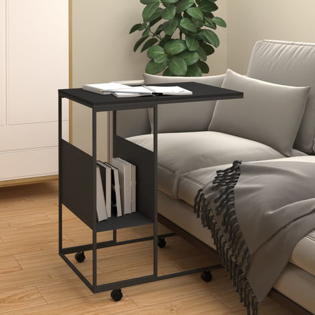 Side Table White 55X36X Engineered Wood