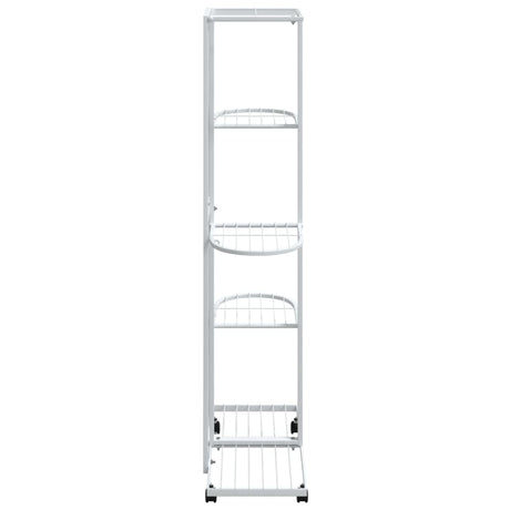 5-Floor Flower Stand With Wheels 44X23X100 Cm Iron