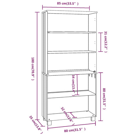 Highboard Hamar Solid Wood Pine