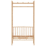 Garden Bench With Pergola 116 Cm Bamboo