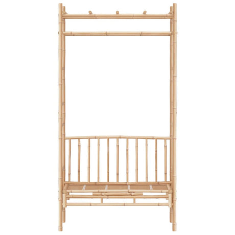 Garden Bench With Pergola 116 Cm Bamboo