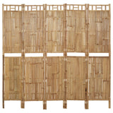 5-Panel Room Divider Bamboo