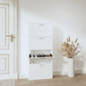 Look Wooden Shoe Cabinet With 5 Compartments