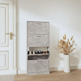 Look Wooden Shoe Cabinet With 5 Compartments
