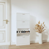 Look Wooden Shoe Cabinet With 5 Compartments
