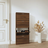 Look Wooden Shoe Cabinet With 5 Compartments
