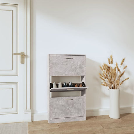 Look Wooden Shoe Cabinet With 5 Compartments