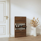 Look Wooden Shoe Cabinet With 5 Compartments
