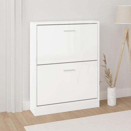 Look Wooden Shoe Cabinet With 5 Compartments