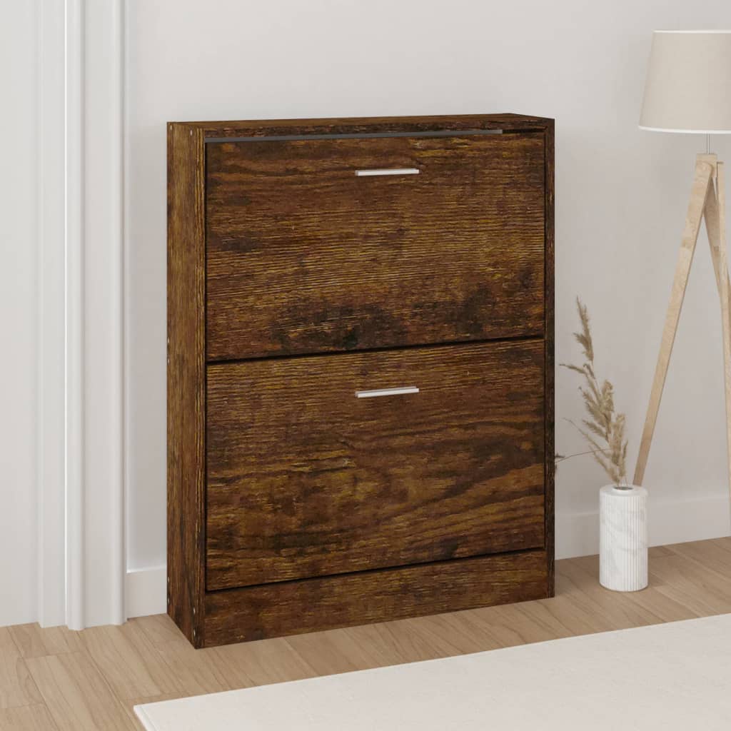 Look Wooden Shoe Cabinet With 5 Compartments