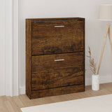 Look Wooden Shoe Cabinet With 5 Compartments