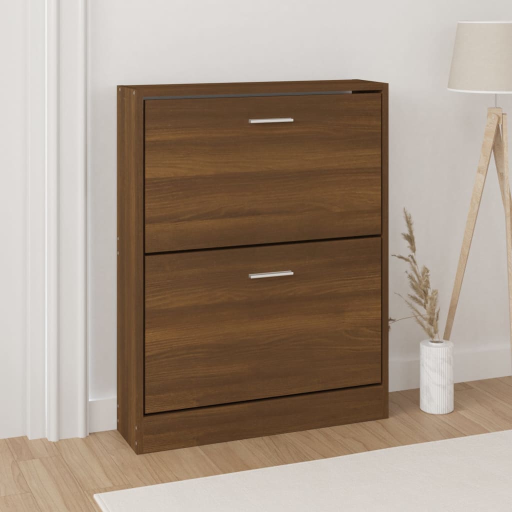 Look Wooden Shoe Cabinet With 5 Compartments