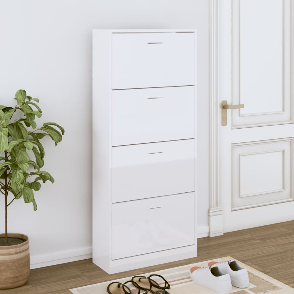 Shoe Cabinet 63X24X Engineered Wood